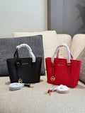 Structured Leather Tote Bag
